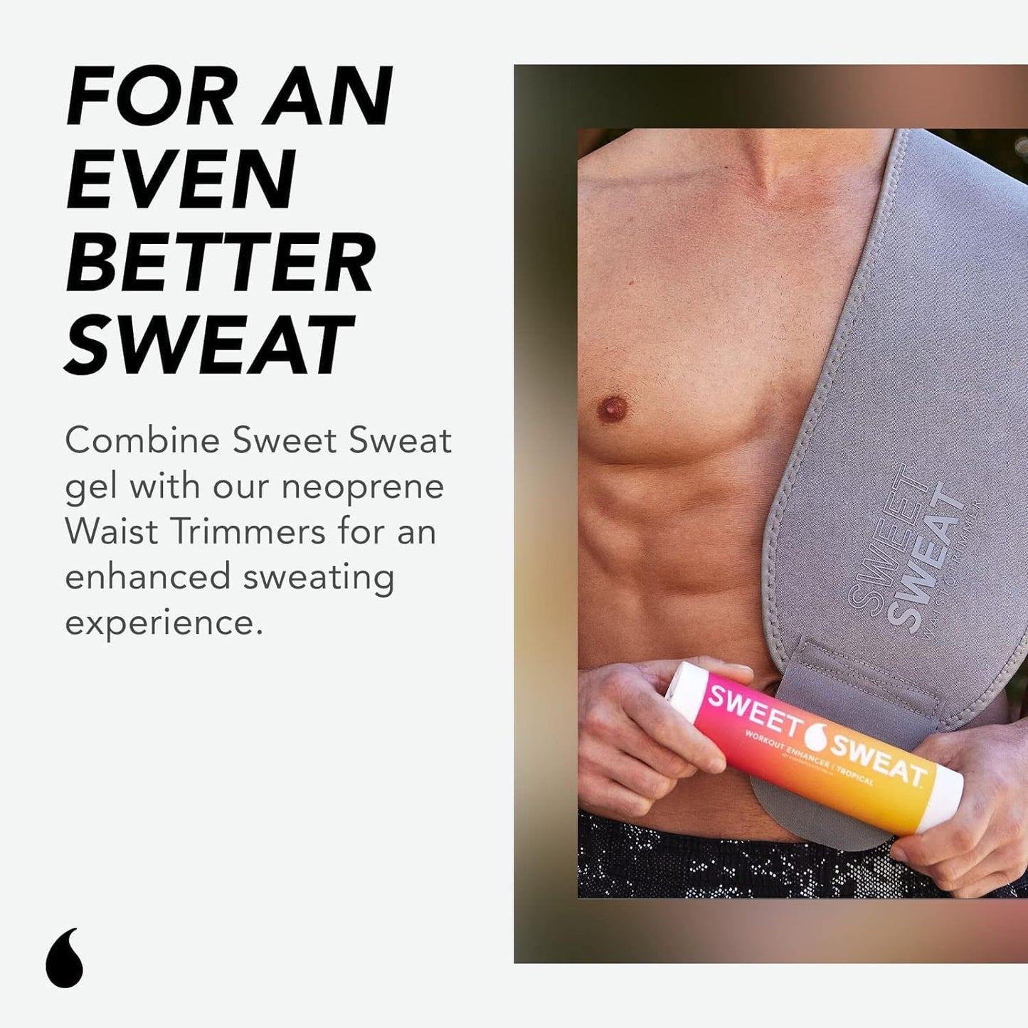 Sports Research® Sweet Sweat Waist Trimmer - Premium Sweat Enhancing Fitness Belt for Women & Men - 5 Adjustable Sizes