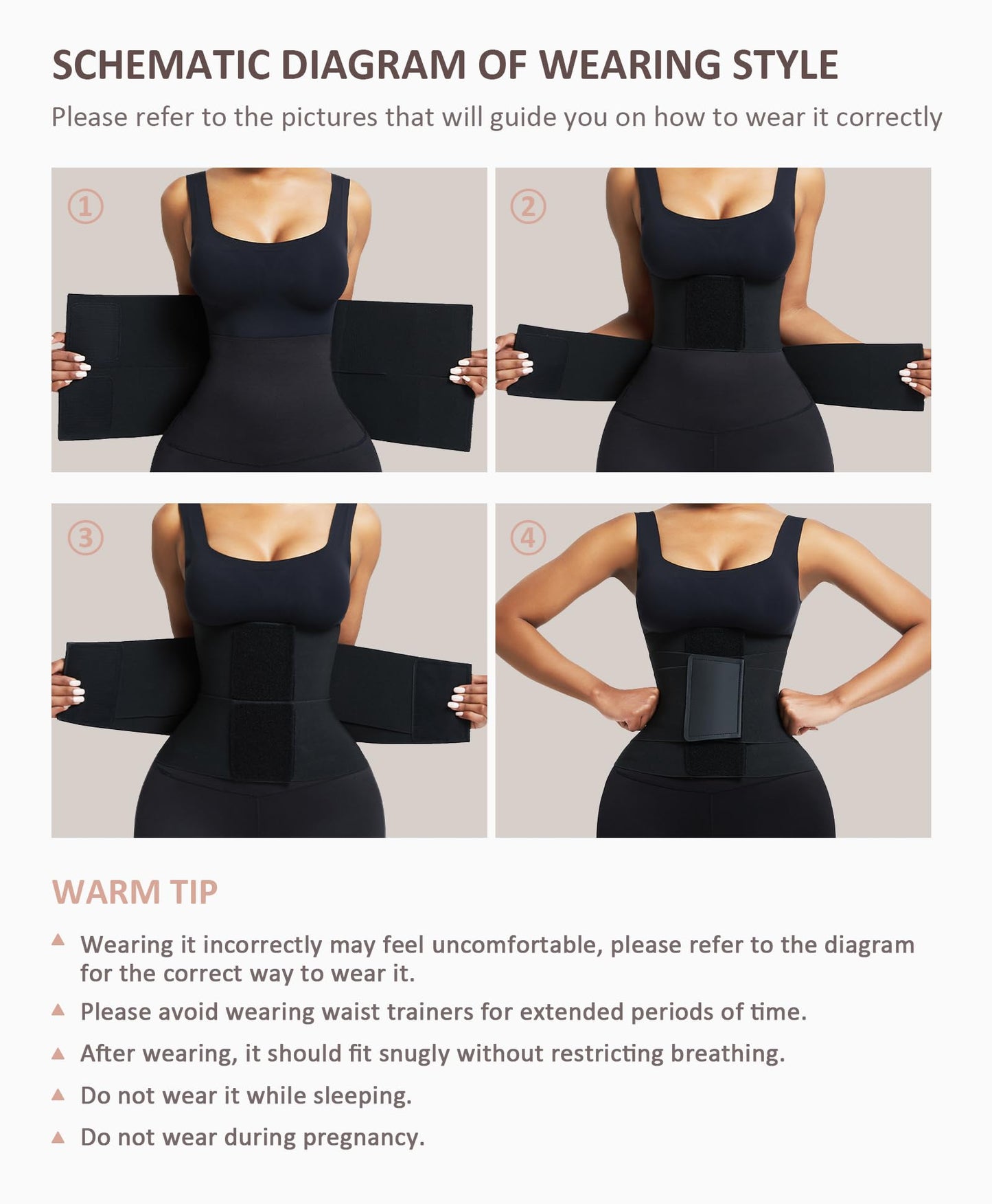 FeelinGirl Waist Trainer Belt Waist Cincher Trimmer Ab Belt Tummy Control Body Shaper with Triple Wrap Women and Men