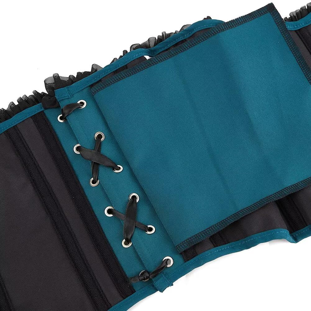 Jutrisujo Underbust Corset Top Bustier Women Lace up Boned Gothic Waist Trainer Fashion Plus Size