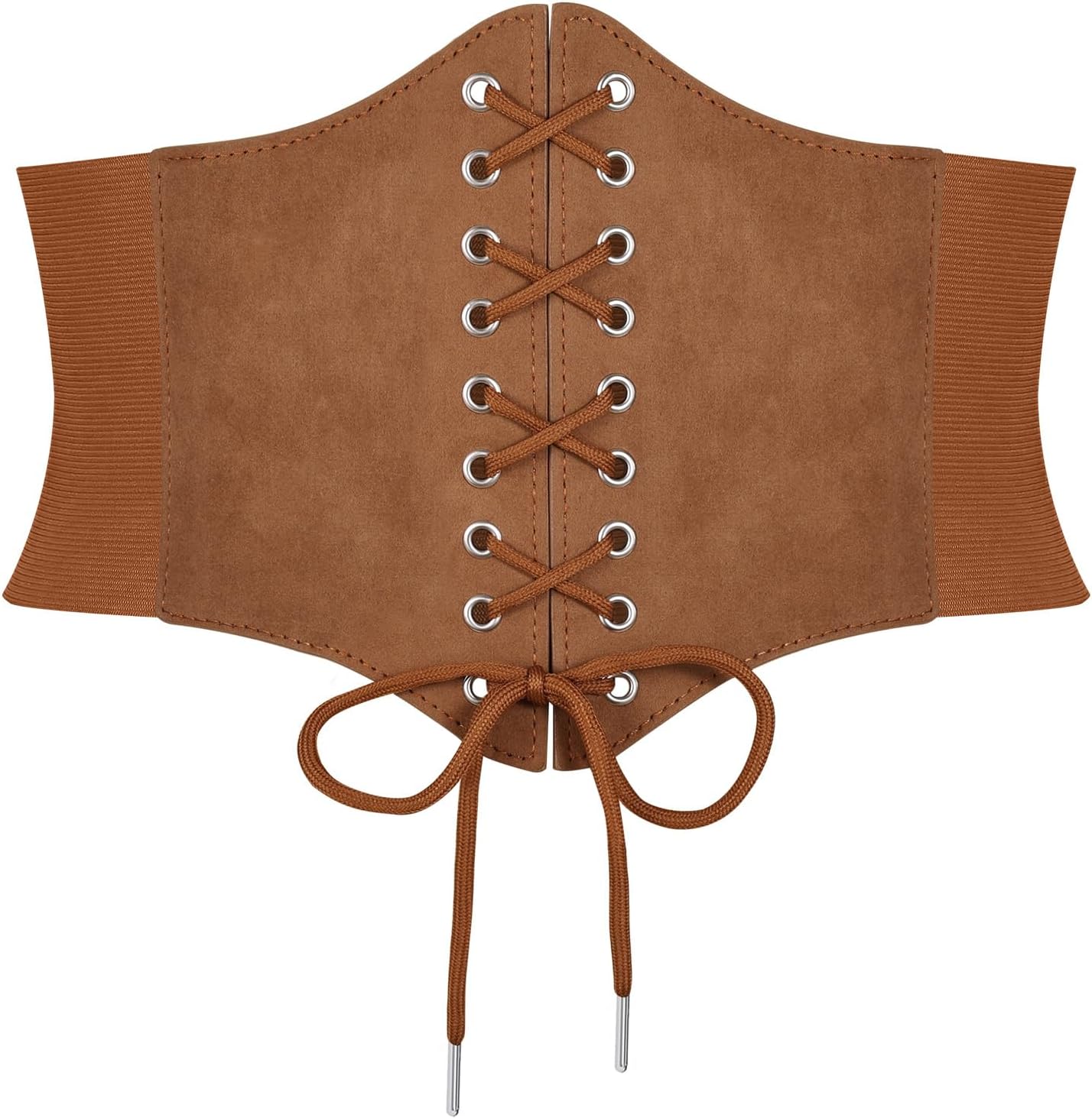 JASGOOD Women’s Elastic Costume Waist Belt Lace-up Tied Waspie Corset Belts for Women