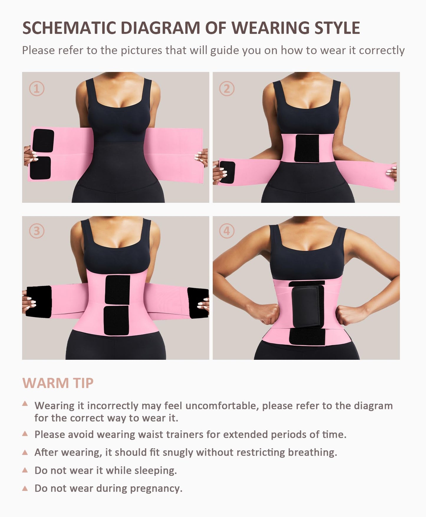 FeelinGirl Waist Trainer Belt Waist Cincher Trimmer Ab Belt Tummy Control Body Shaper with Triple Wrap Women and Men