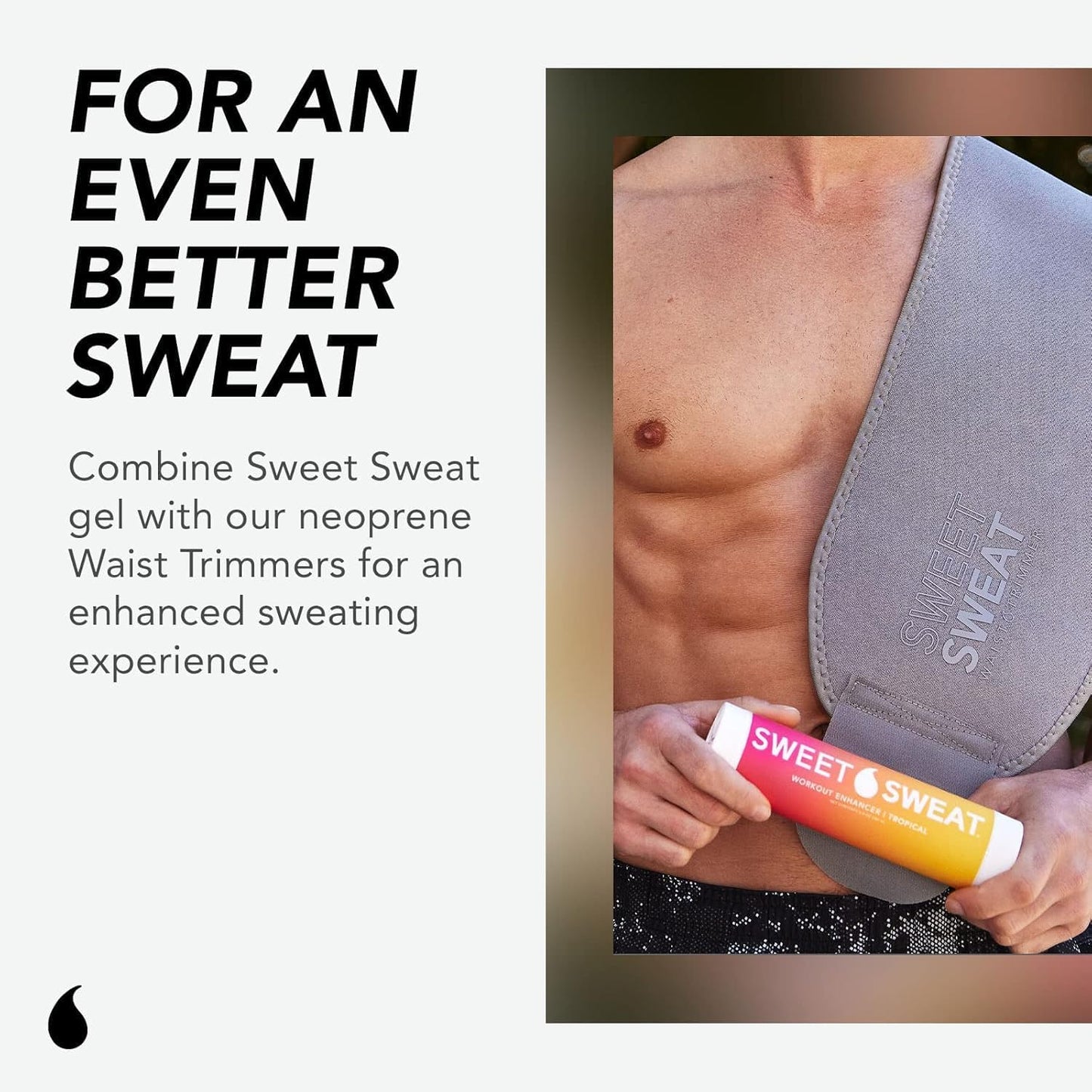 Sports Research® Sweet Sweat Waist Trimmer - Premium Sweat Enhancing Fitness Belt for Women & Men - 5 Adjustable Sizes