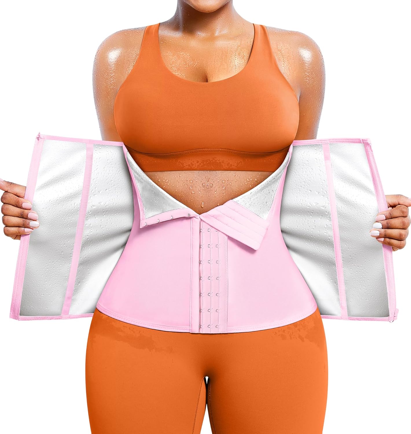 TrainingGirl Waist Trainer for Women Lower Belly Waist Trimmer Corset Tummy Wrap Workout Sweat Belt Band Sports Sauna Suit