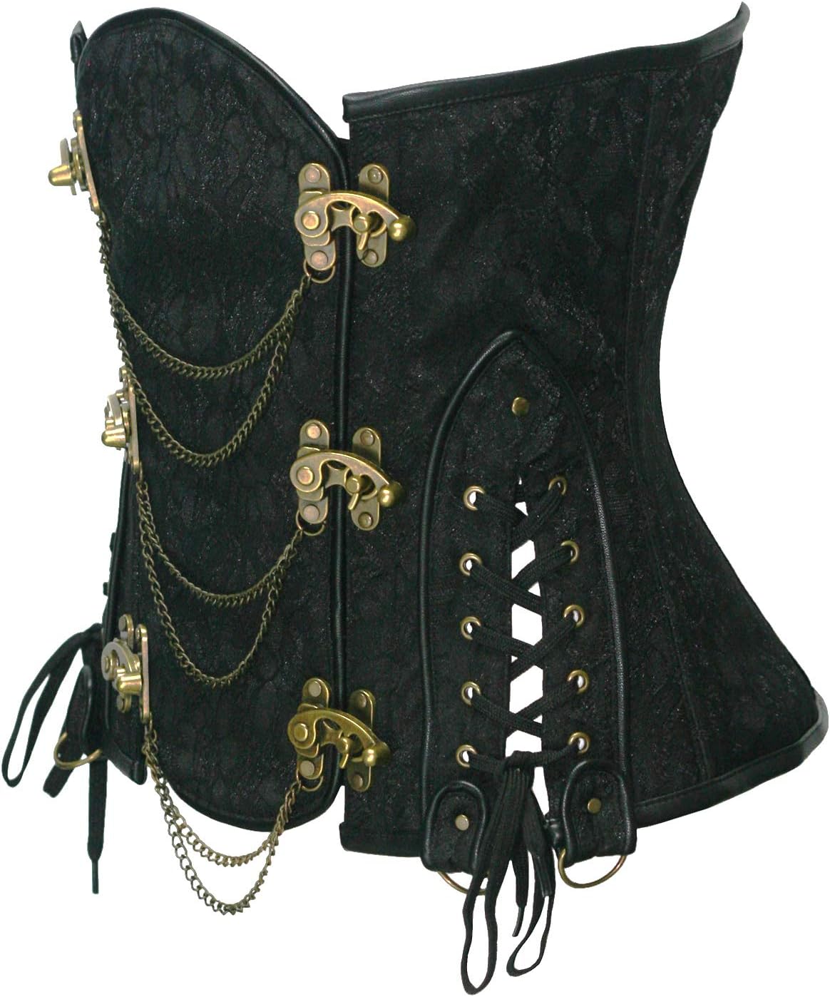 bslingerieĀ® Gothic Steampunk Heavy Duty Waist Cincher Underbust Corset