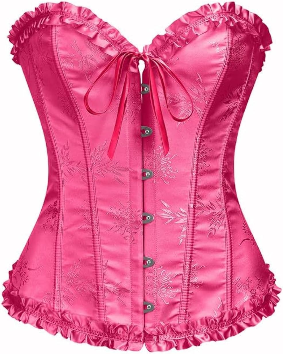 Alivila.Y Fashion Womens Lace Up Corset Top Overbust Body Shaper Bustier Corsets for Women