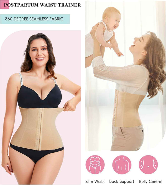 LODAY Waist Trainer Corset Shapewear Tummy Control Body Shaper Waist Cincher for Women Postpartum Belly Band Wrap