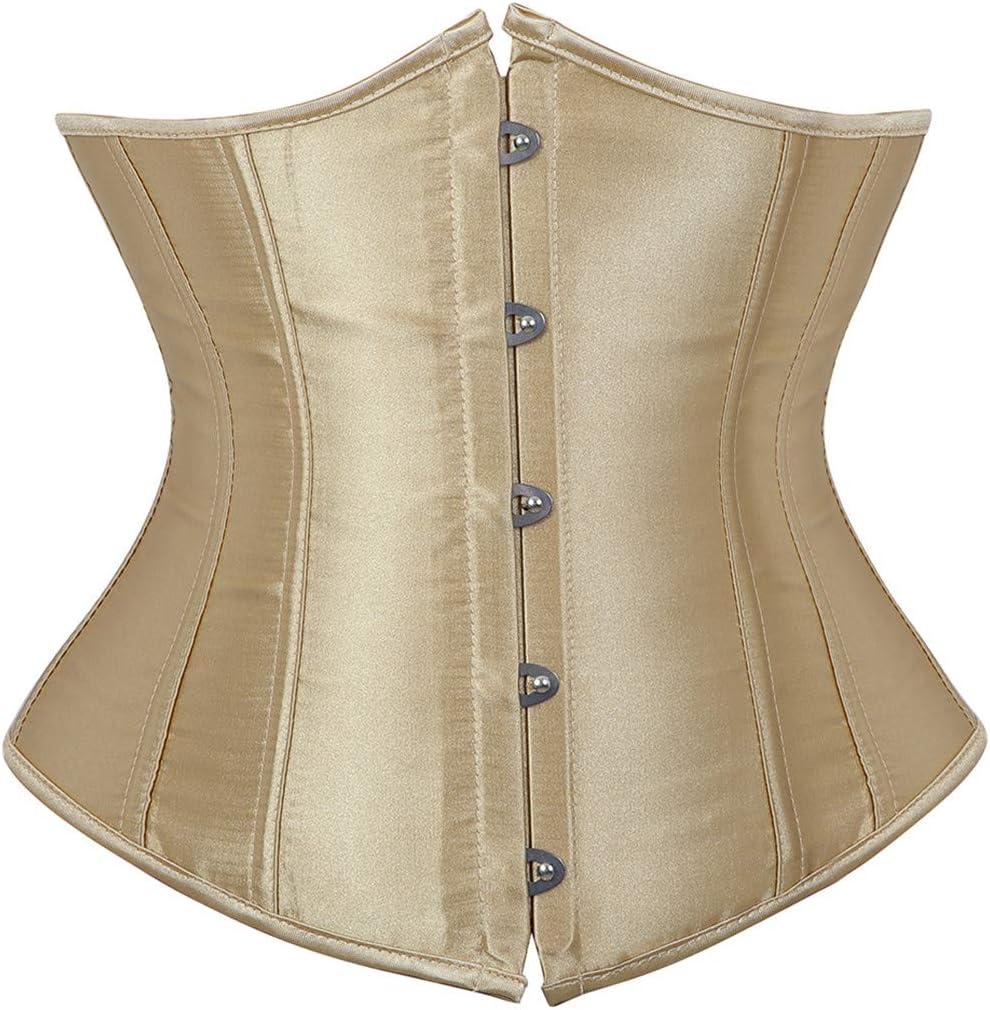 Kranchungel Underbust Corsets for Women Black Corset Top Waist Trainer Fashion Bustier Plus Size Corset