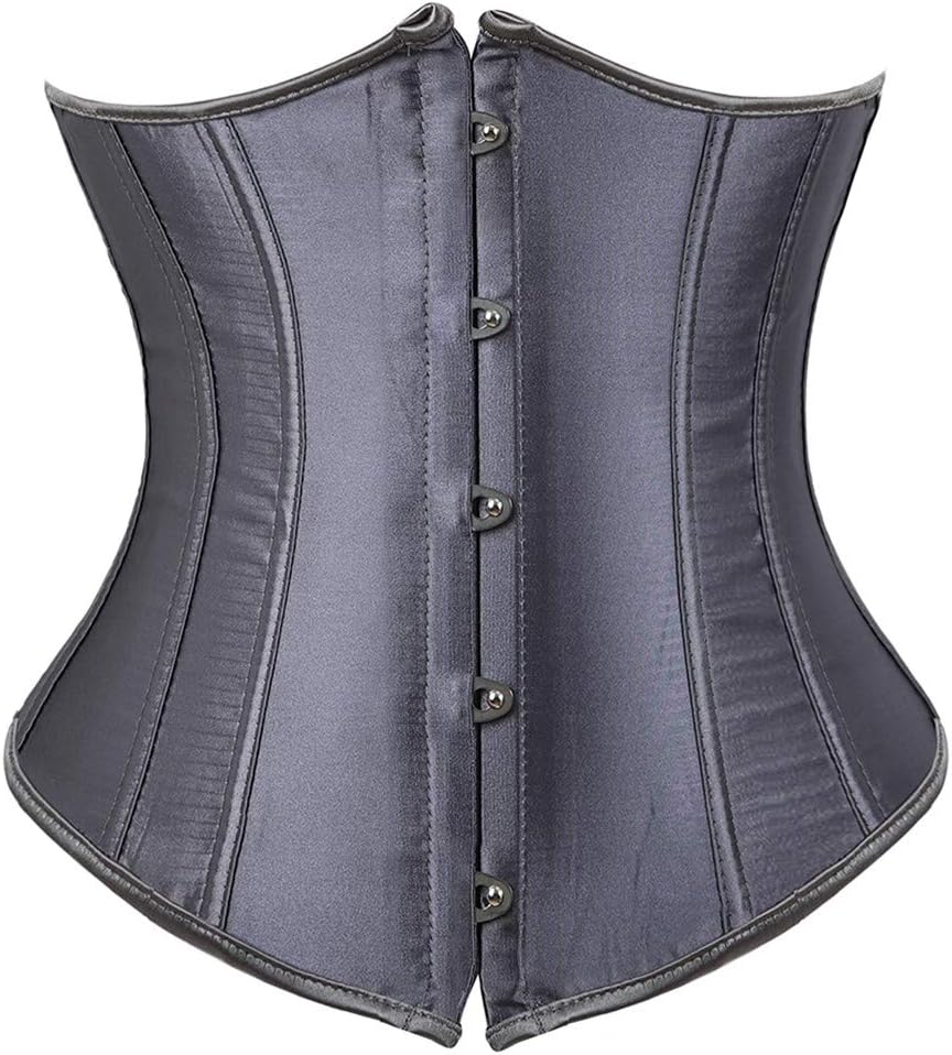 Kranchungel Underbust Corsets for Women Black Corset Top Waist Trainer Fashion Bustier Plus Size Corset