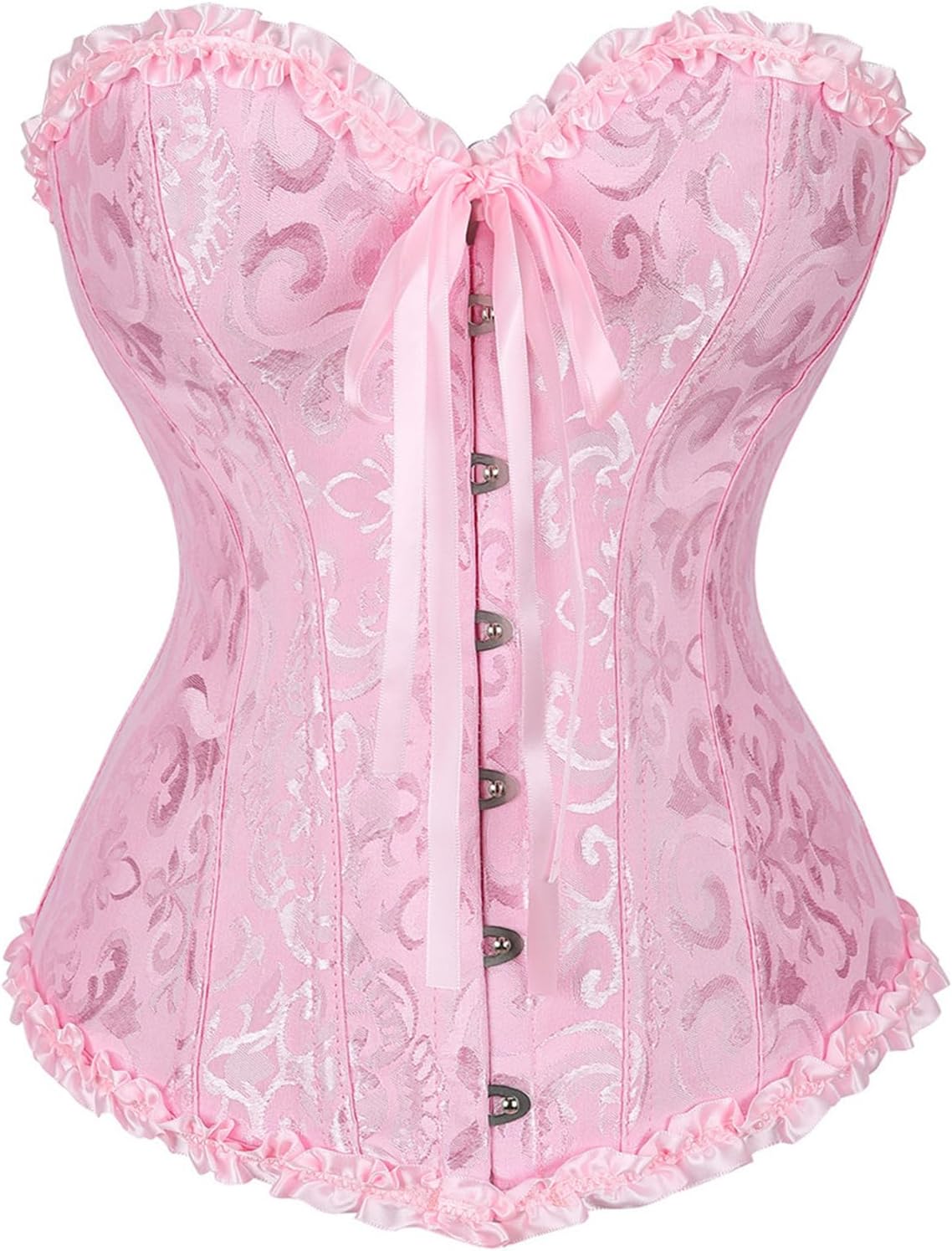 Zhitunemi Black Corset Top for Women Pirate Corsets Shapewear Steampunk Corset Overbust