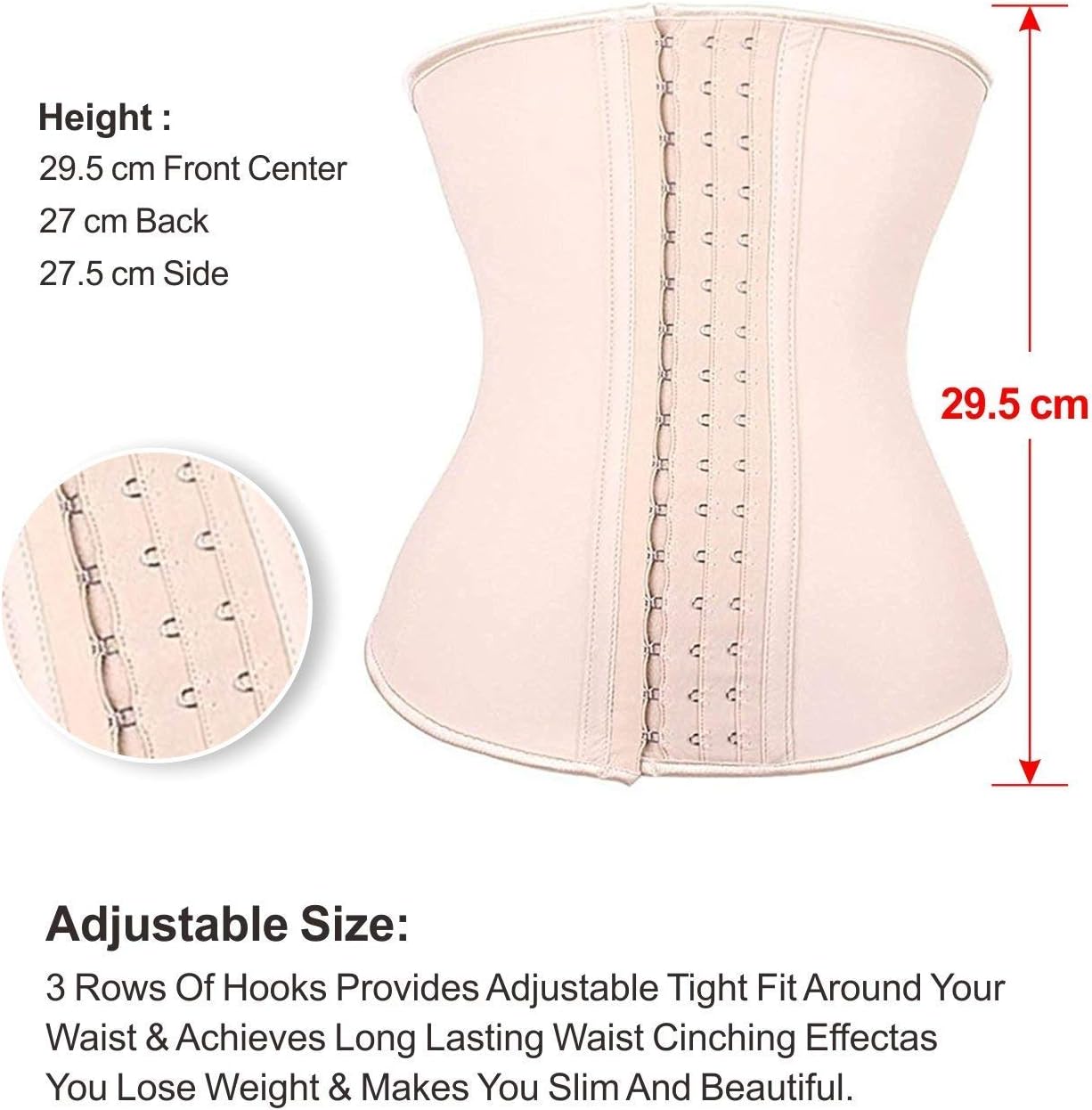 YIANNA Waist Trainer for Women Latex Underbust Waist Cincher Corset Sport Girdle Hourglass Body Shaper
