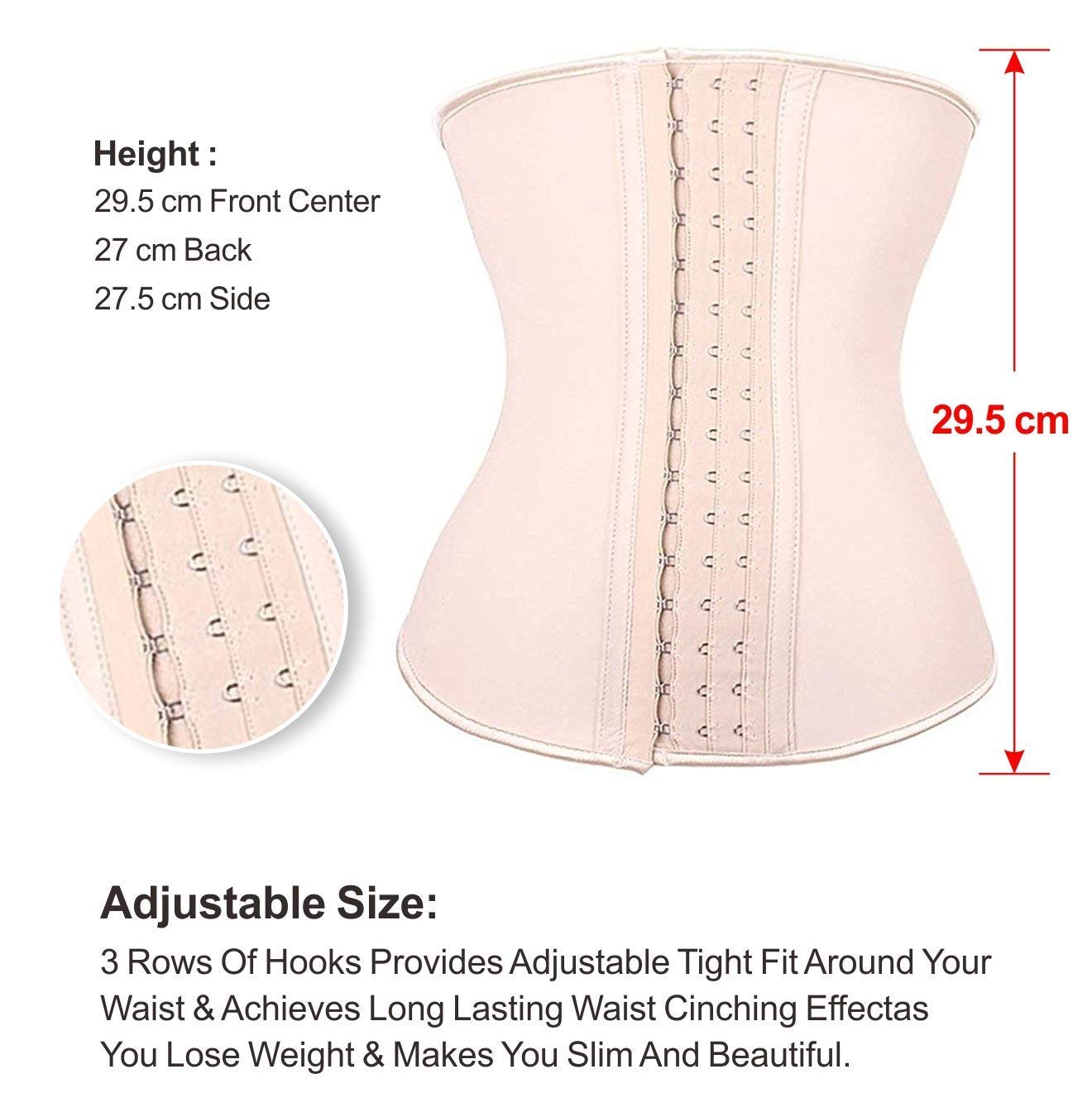 YIANNA Waist Trainer for Women Latex Underbust Waist Cincher Corset Sport Girdle Hourglass Body Shaper