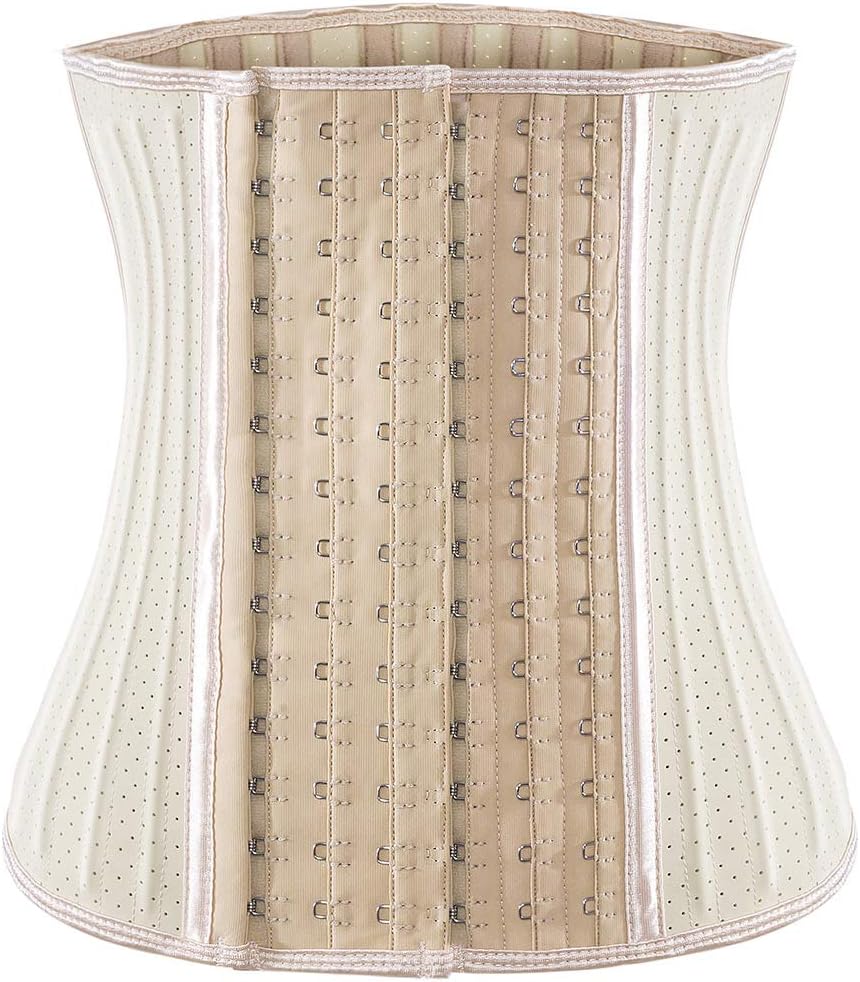 ECOWALSON Waist Trainer for Women Corset Cincher Body Shaper Girdle Trimmer with Steel Bones Extender