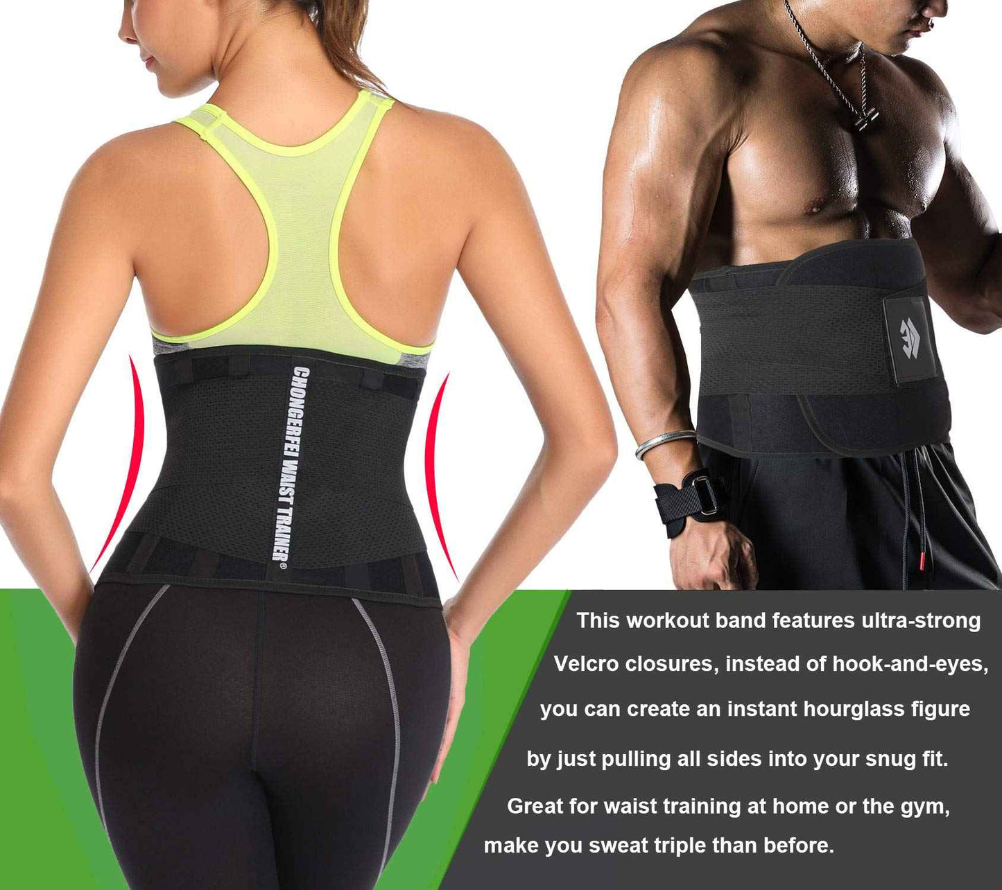 Waist Trainer Belt for Women Man - Waist Trimmer Ab Belt - Tummy Control Body Shaper