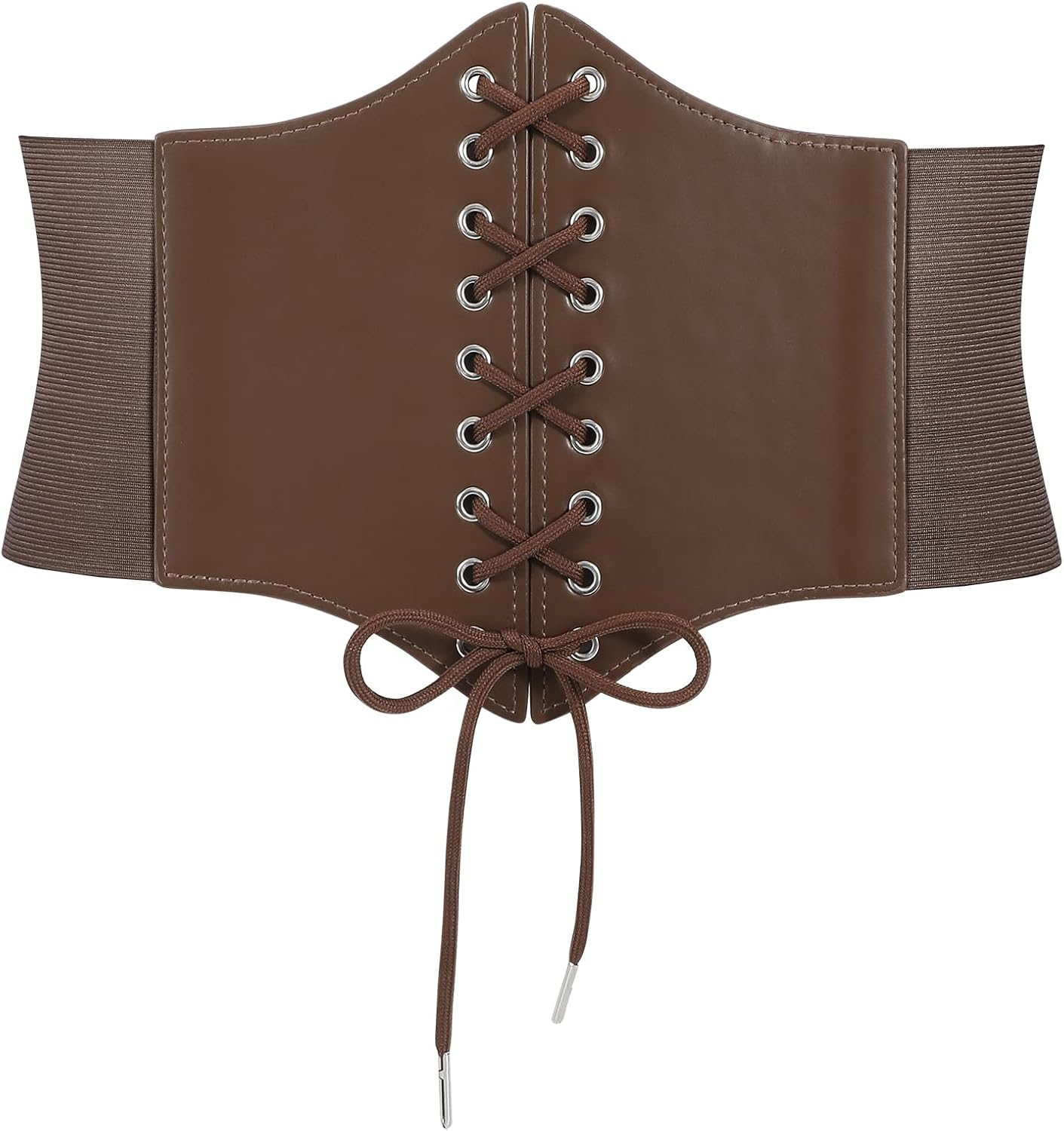 JASGOOD Women’s Elastic Costume Waist Belt Lace-up Tied Waspie Corset Belts for Women