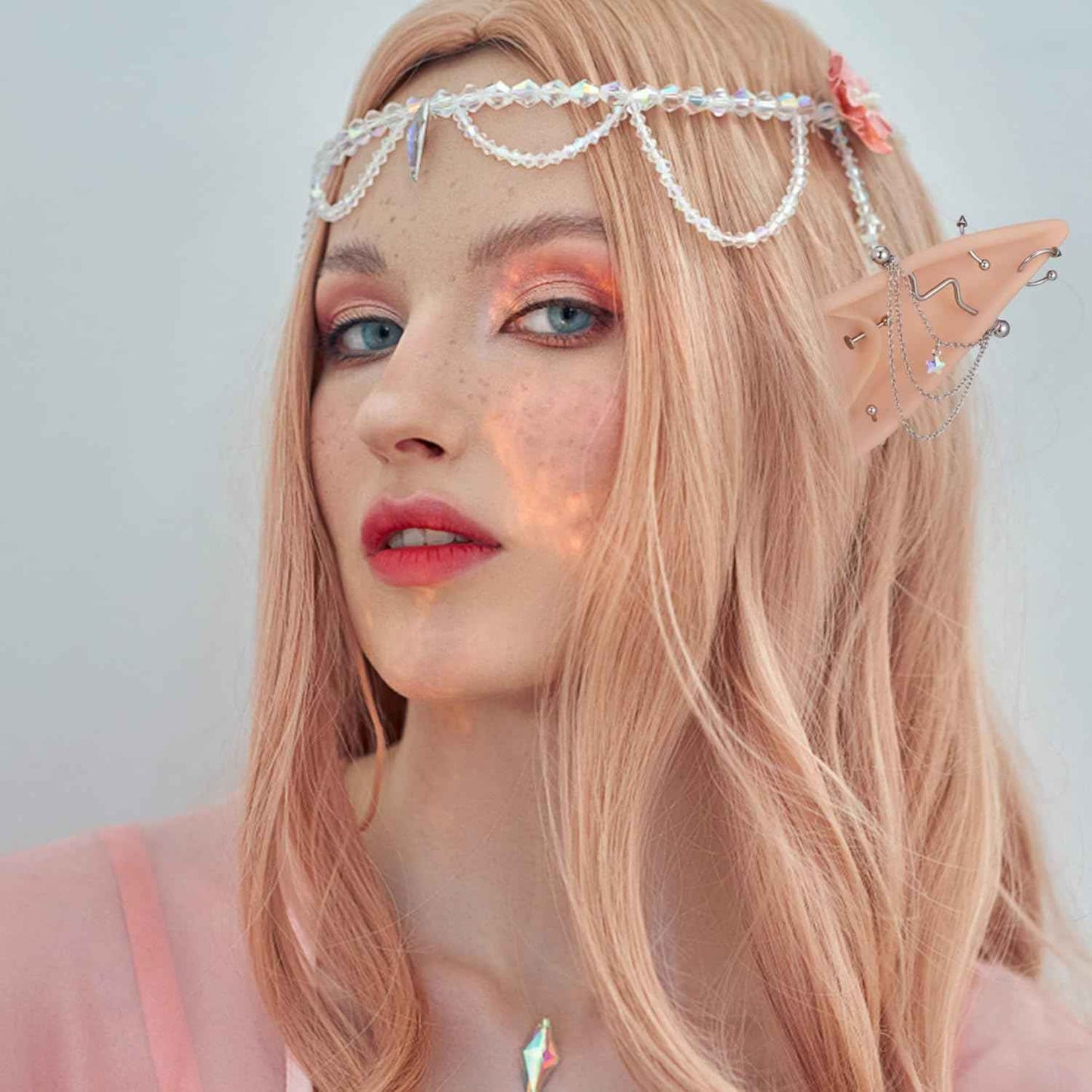 FRESHME Fairy Pixie Elf Ears - Cosplay Soft Pointed Ears Elven Masquerade Vampire Fairy Ears Makeup Costume Accessories
