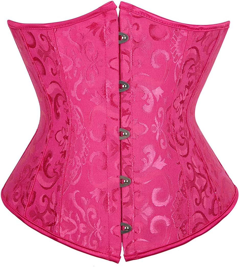 Kranchungel Underbust Corsets for Women Black Corset Top Waist Trainer Fashion Bustier Plus Size Corset