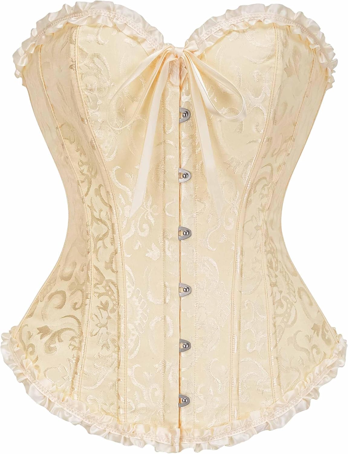 SZIVYSHI Corset Tops for Women, Bustier Shapewear Lingerie, Lace Waist Push Up Bodysuit