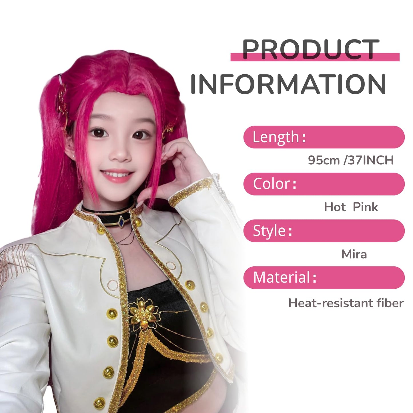 Snugeasy Rumi Costume Kids Wig Cosplay, Anime Mira Zoey Costume Wigs for Women Men, Purple Braid Wig Outfit Hair Halloween Cosplay Props