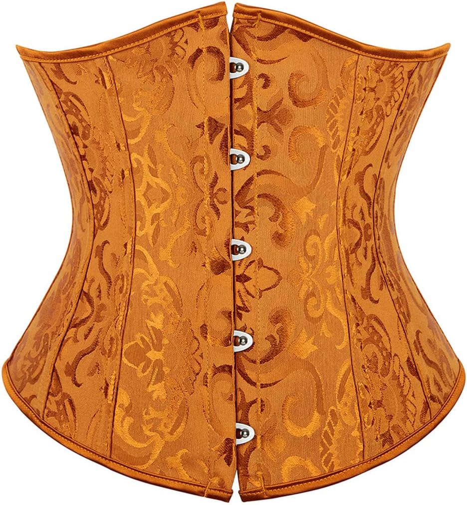 Kranchungel Underbust Corsets for Women Black Corset Top Waist Trainer Fashion Bustier Plus Size Corset