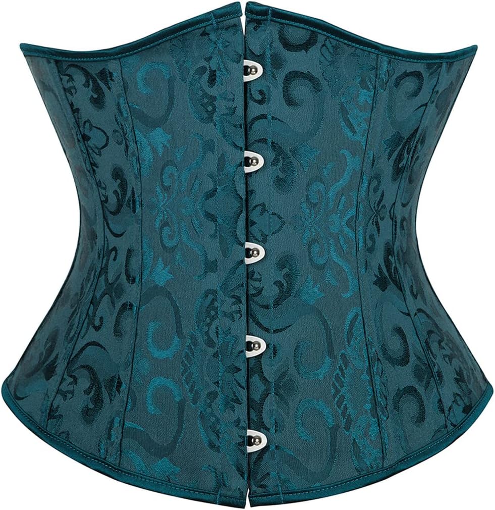 Kranchungel Underbust Corsets for Women Black Corset Top Waist Trainer Fashion Bustier Plus Size Corset