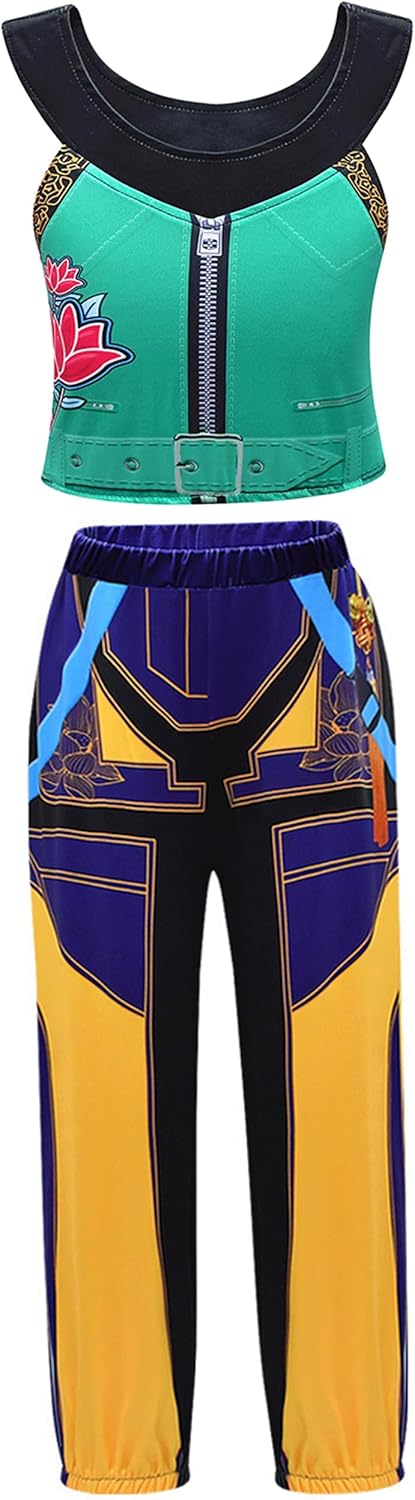 Kids Girls Pop Singer Costume Halloween Cosplay Stage Clothes Merch 4-14 Years