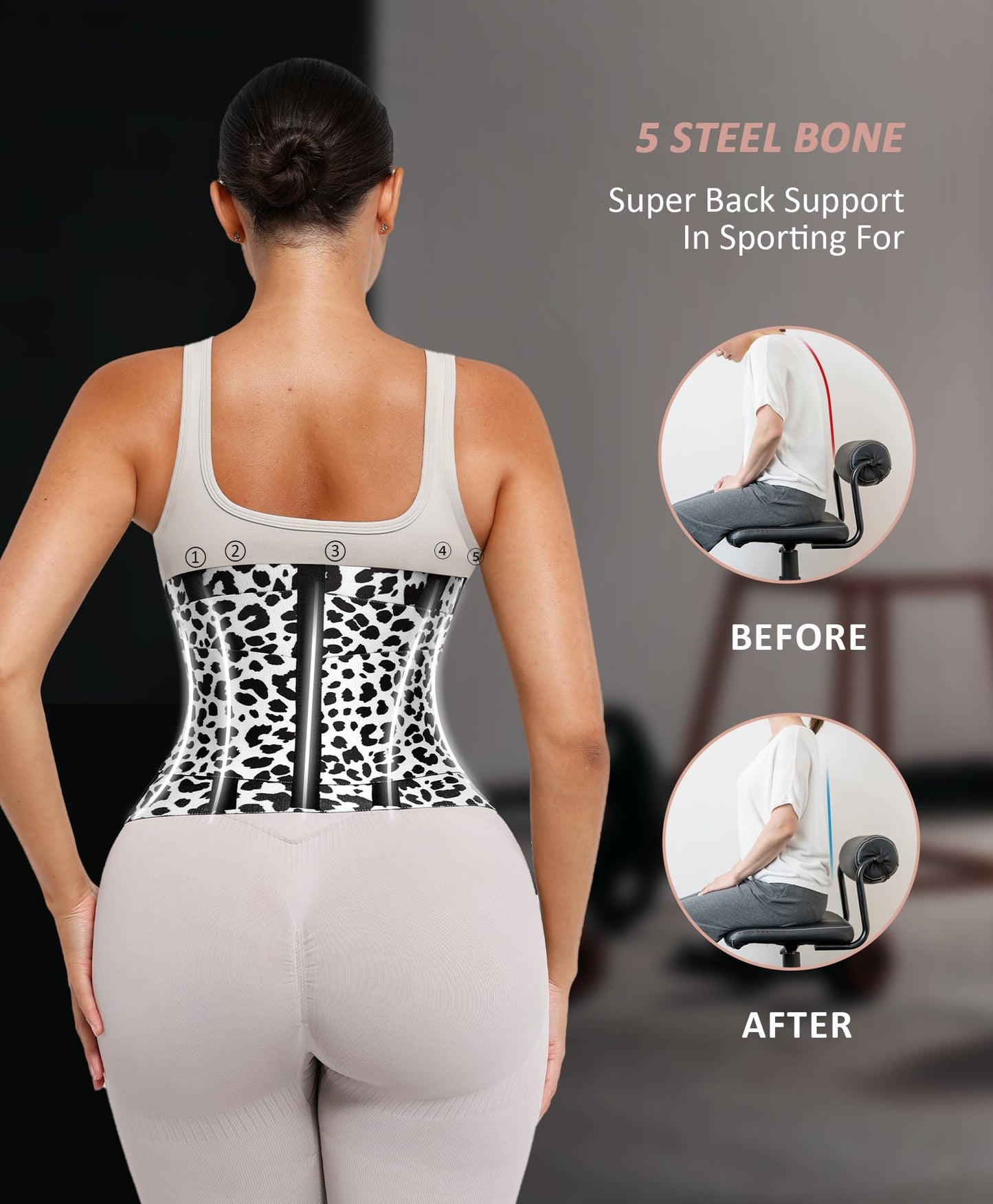FeelinGirl Waist Trainer Belt Waist Cincher Trimmer Ab Belt Tummy Control Body Shaper with Triple Wrap Women and Men