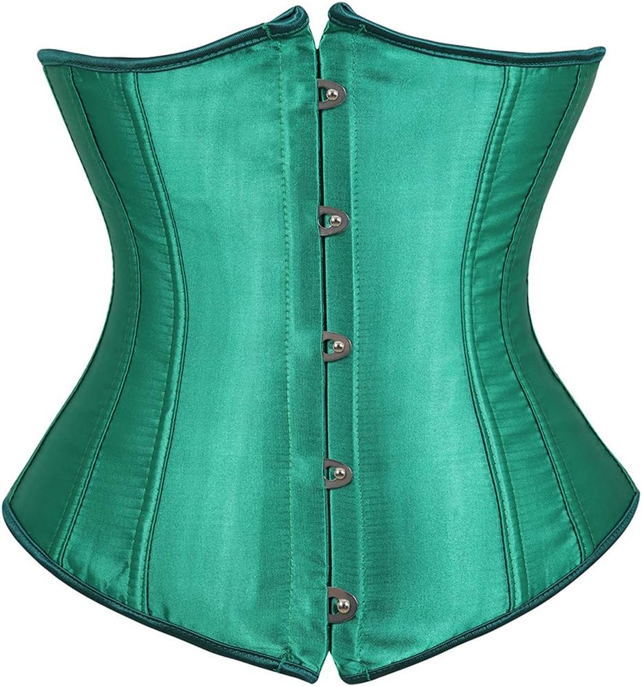 Kranchungel Underbust Corsets for Women Black Corset Top Waist Trainer Fashion Bustier Plus Size Corset