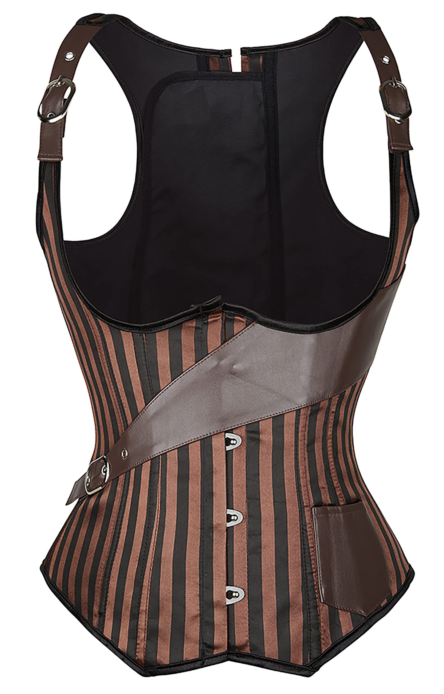 Alivila.Y Fashion Corset Womens Faux Leather Steampunk Corsets Victorian Bustier Top