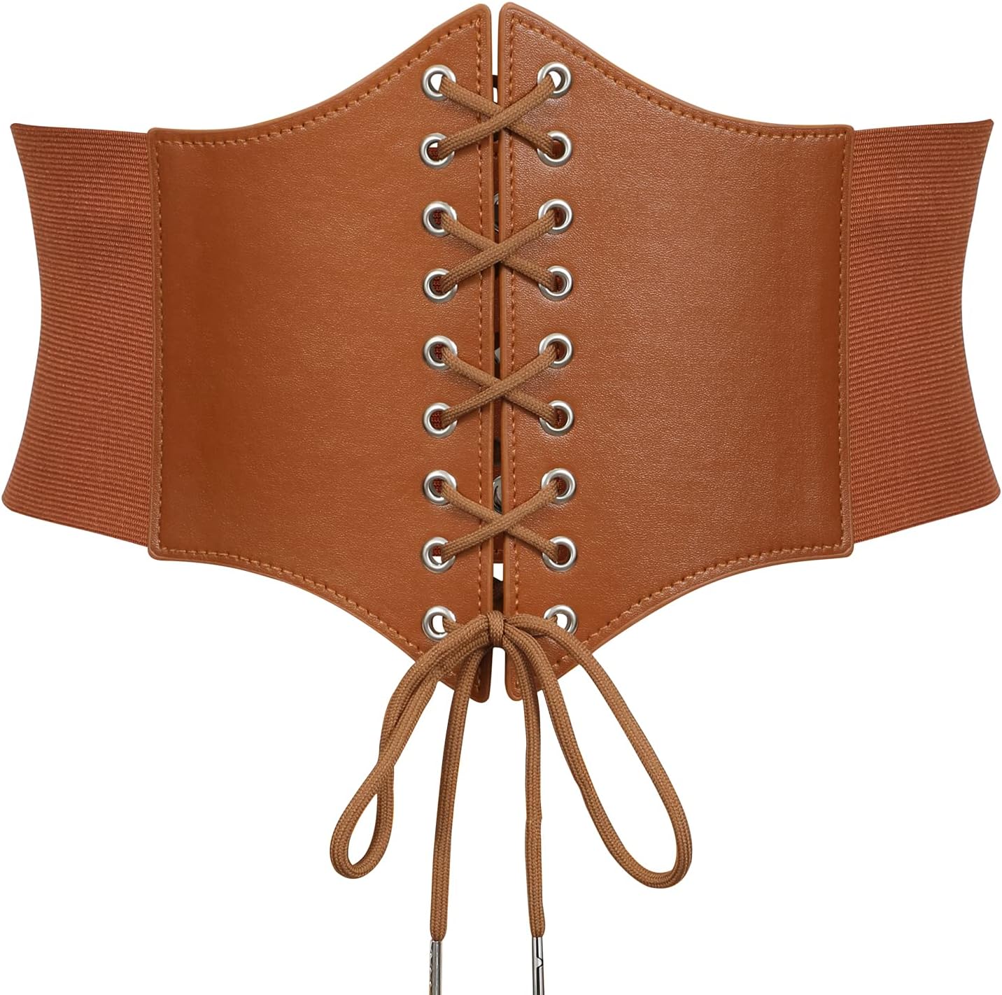 JASGOOD Women’s Elastic Costume Waist Belt Lace-up Tied Waspie Corset Belts for Women