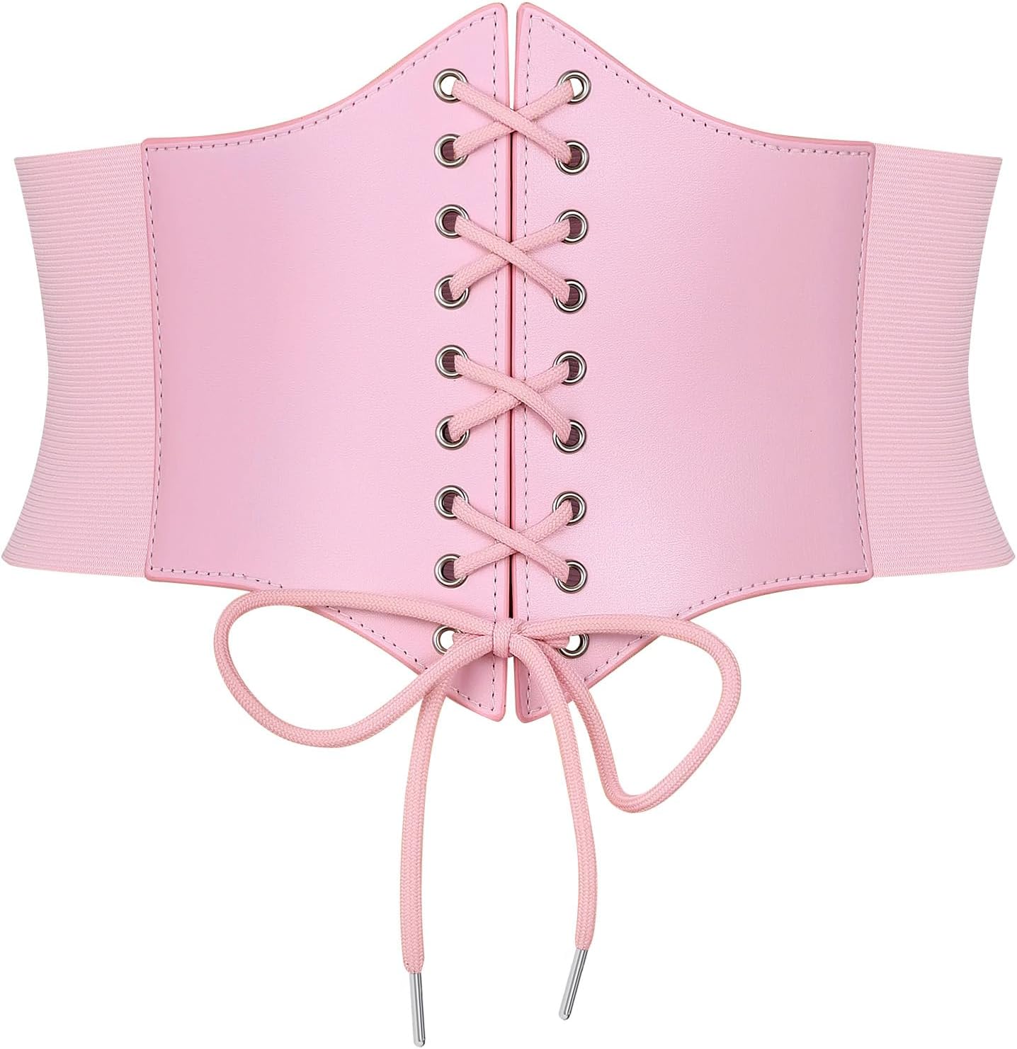 JASGOOD Women’s Elastic Costume Waist Belt Lace-up Tied Waspie Corset Belts for Women