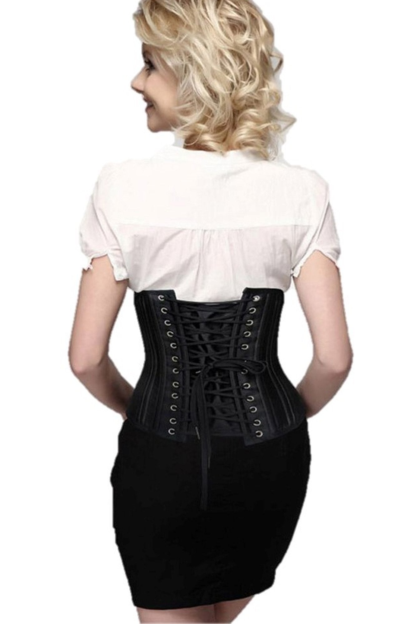 SHAPERX Women's Waist Training Corsets Underbust Heavy Duty 26 Steel Boned Hourglass Silhouette Body Shaper