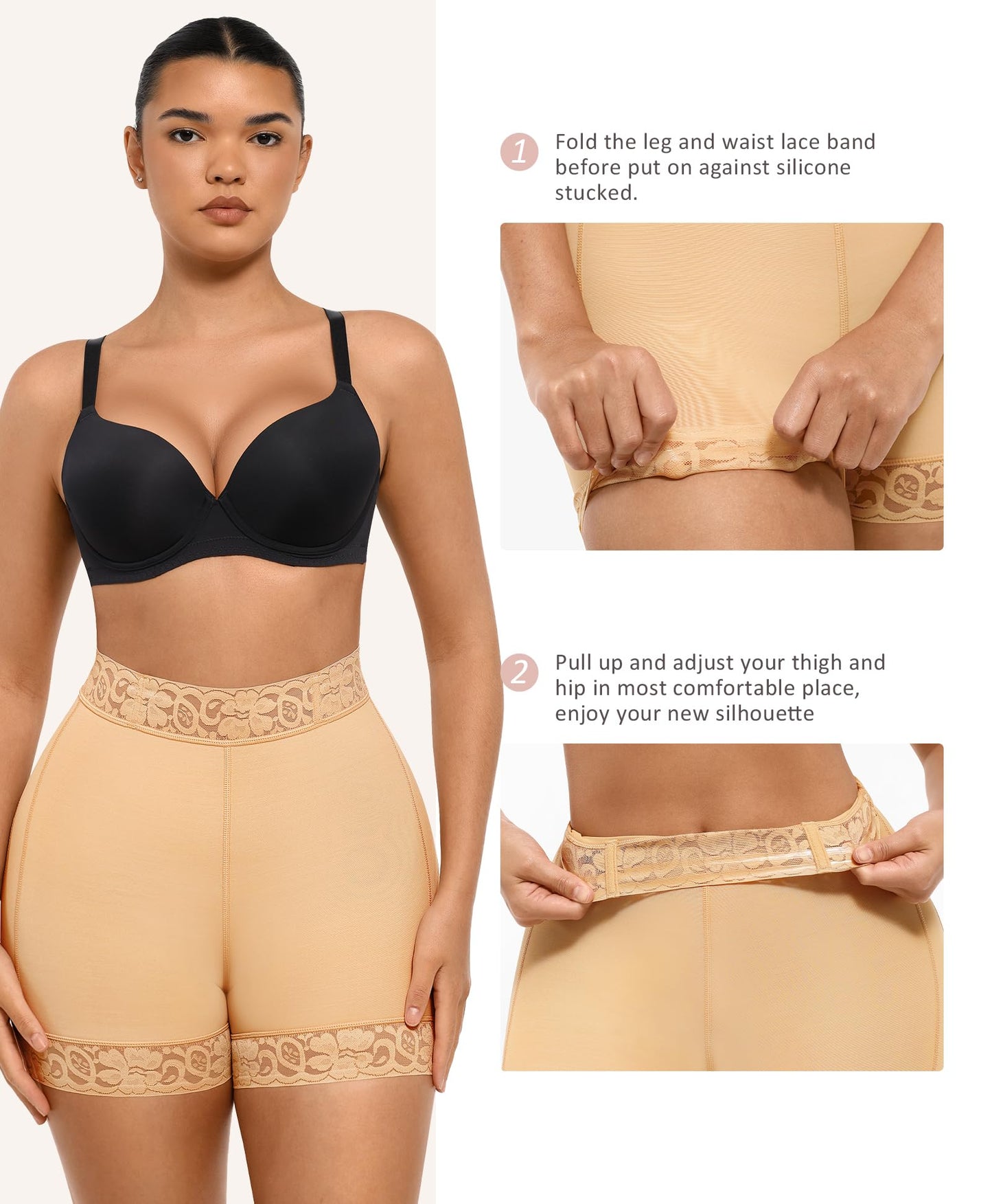 FeelinGirl Butt Lifter Panties Hip Enhancer Shapewear Tummy Control Body Shaper Shorts