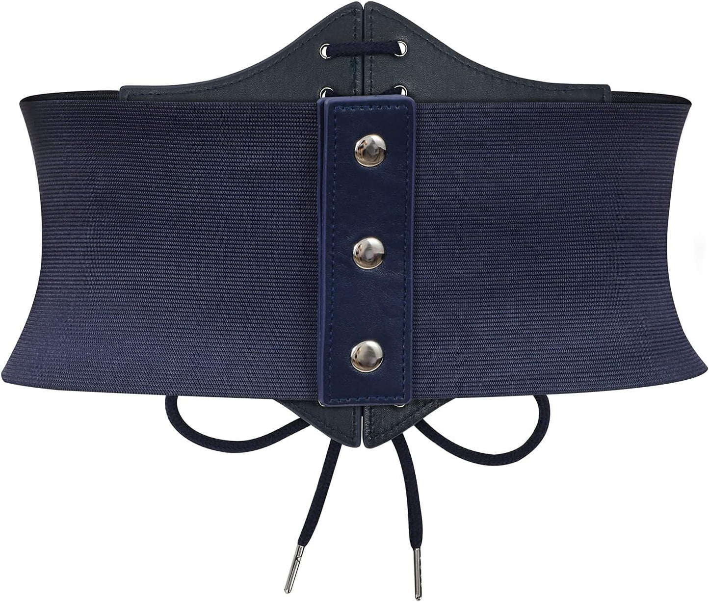 WHIPPY Women's Lace-up Corset Elastic Waist Belt, Tied Waspie Wide Belt for Women Halloween Costume