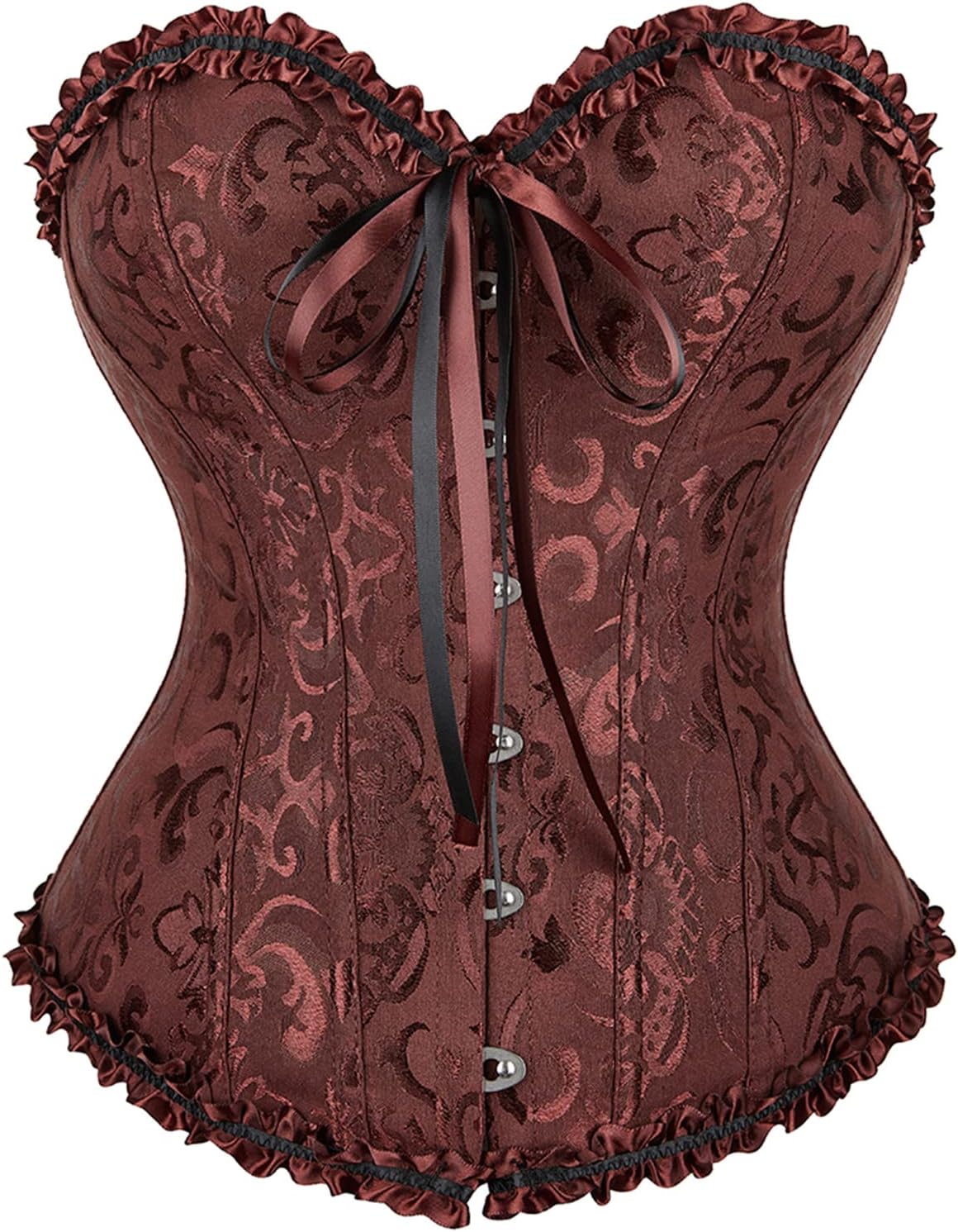 Zhitunemi Black Corset Top for Women Pirate Corsets Shapewear Steampunk Corset Overbust