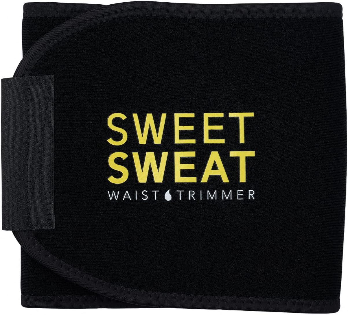 Sports Research® Sweet Sweat Waist Trimmer - Premium Sweat Enhancing Fitness Belt for Women & Men - 5 Adjustable Sizes