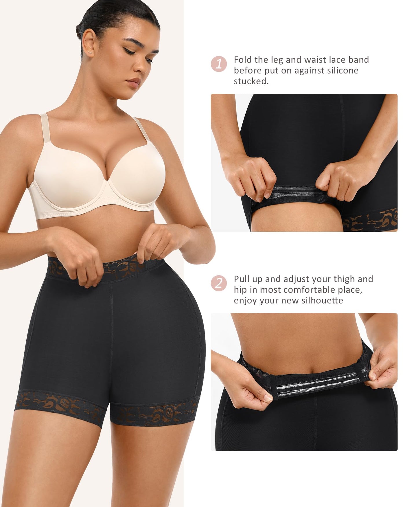 FeelinGirl Butt Lifter Panties Hip Enhancer Shapewear Tummy Control Body Shaper Shorts