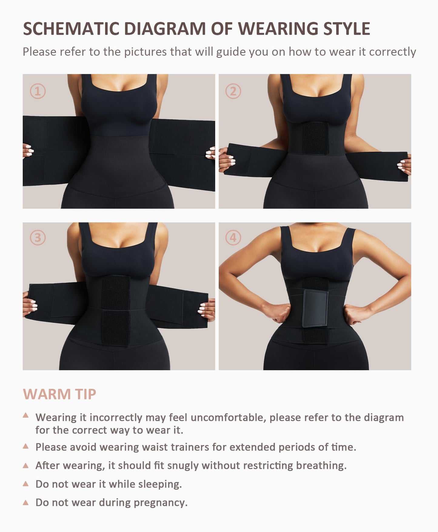 FeelinGirl Waist Trainer Belt Waist Cincher Trimmer Ab Belt Tummy Control Body Shaper with Triple Wrap Women and Men