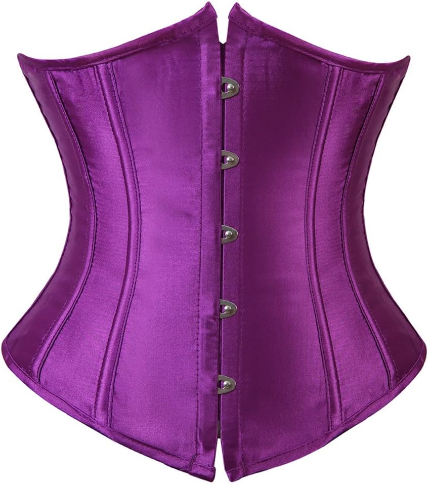 Kranchungel Underbust Corsets for Women Black Corset Top Waist Trainer Fashion Bustier Plus Size Corset
