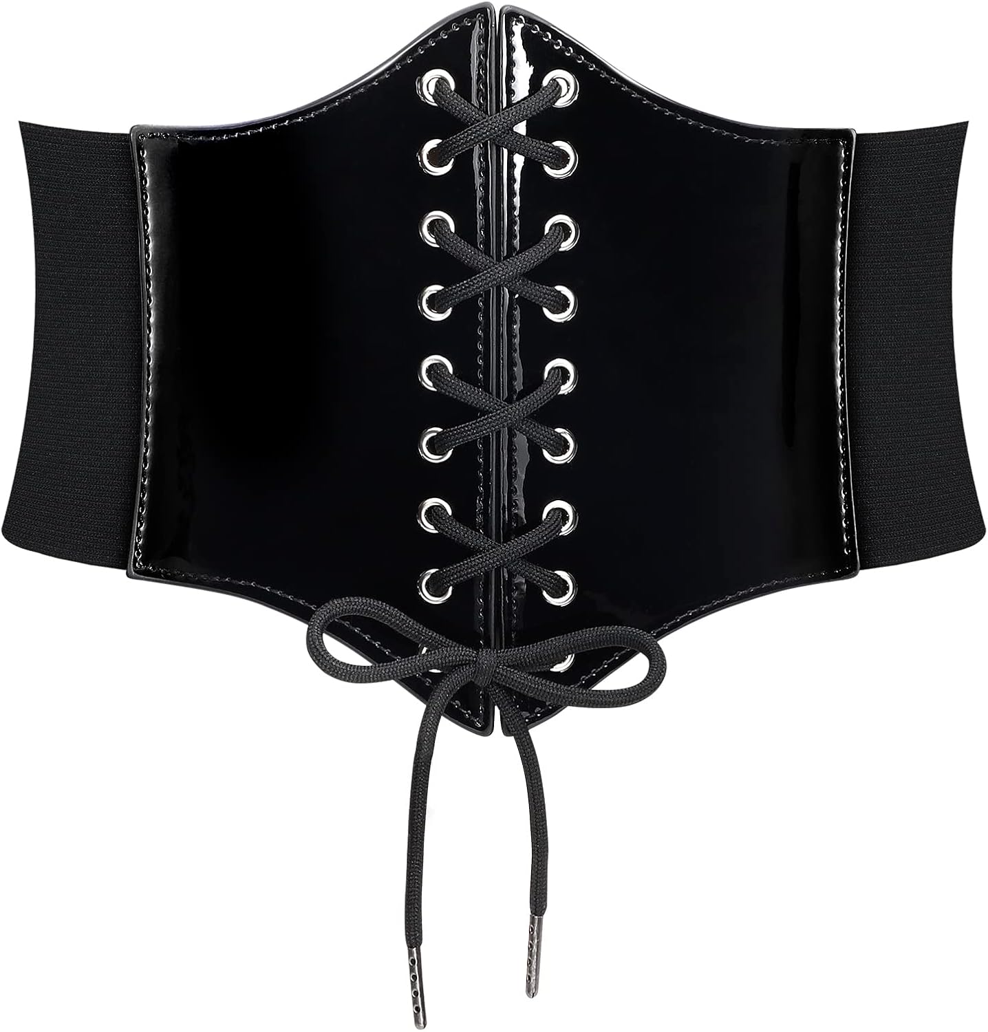 JASGOOD Women’s Elastic Costume Waist Belt Lace-up Tied Waspie Corset Belts for Women