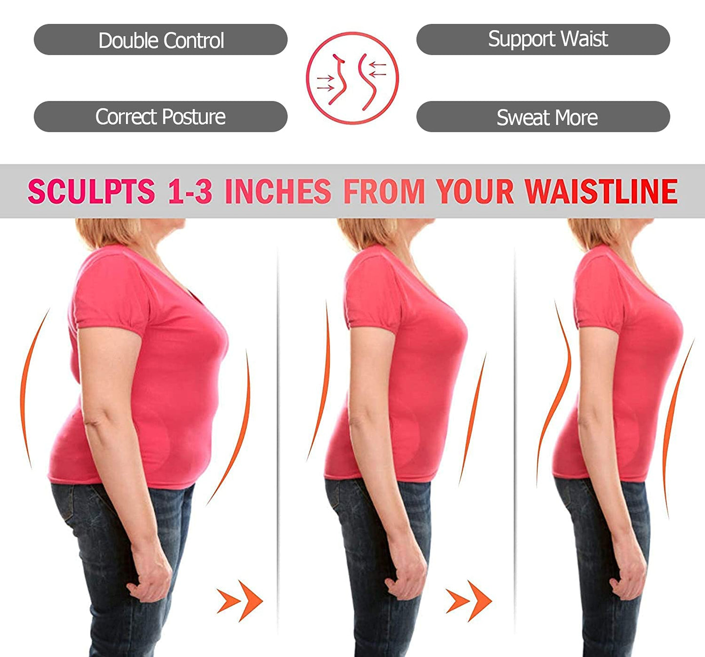 YIANNA Waist Trainer for Women Latex Underbust Double Training Belt Tummy Control Waist Cincher Sport Girdle