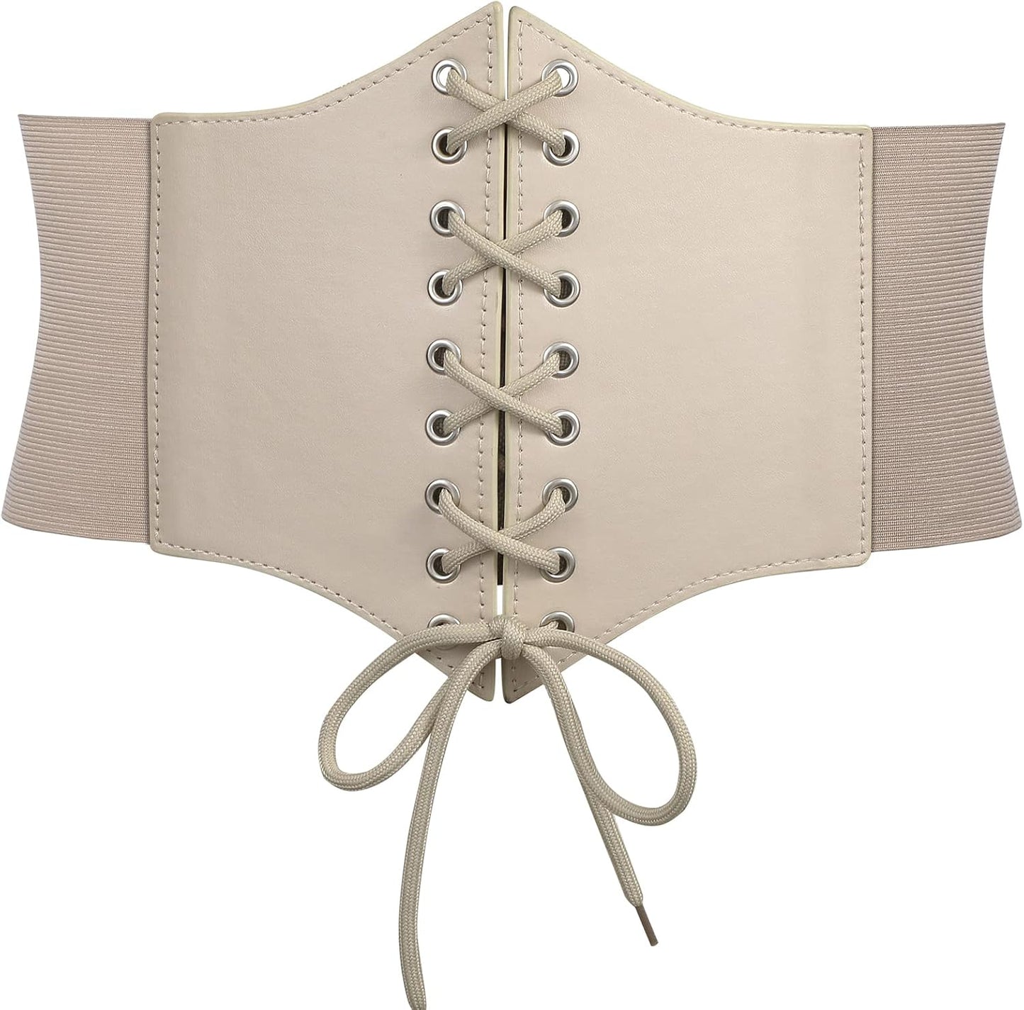 JASGOOD Women’s Elastic Costume Waist Belt Lace-up Tied Waspie Corset Belts for Women