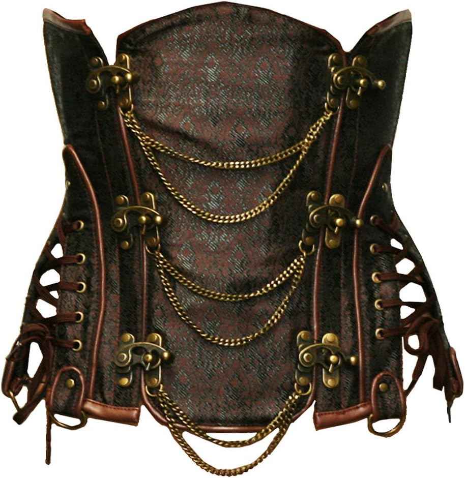 bslingerieĀ® Gothic Steampunk Heavy Duty Waist Cincher Underbust Corset