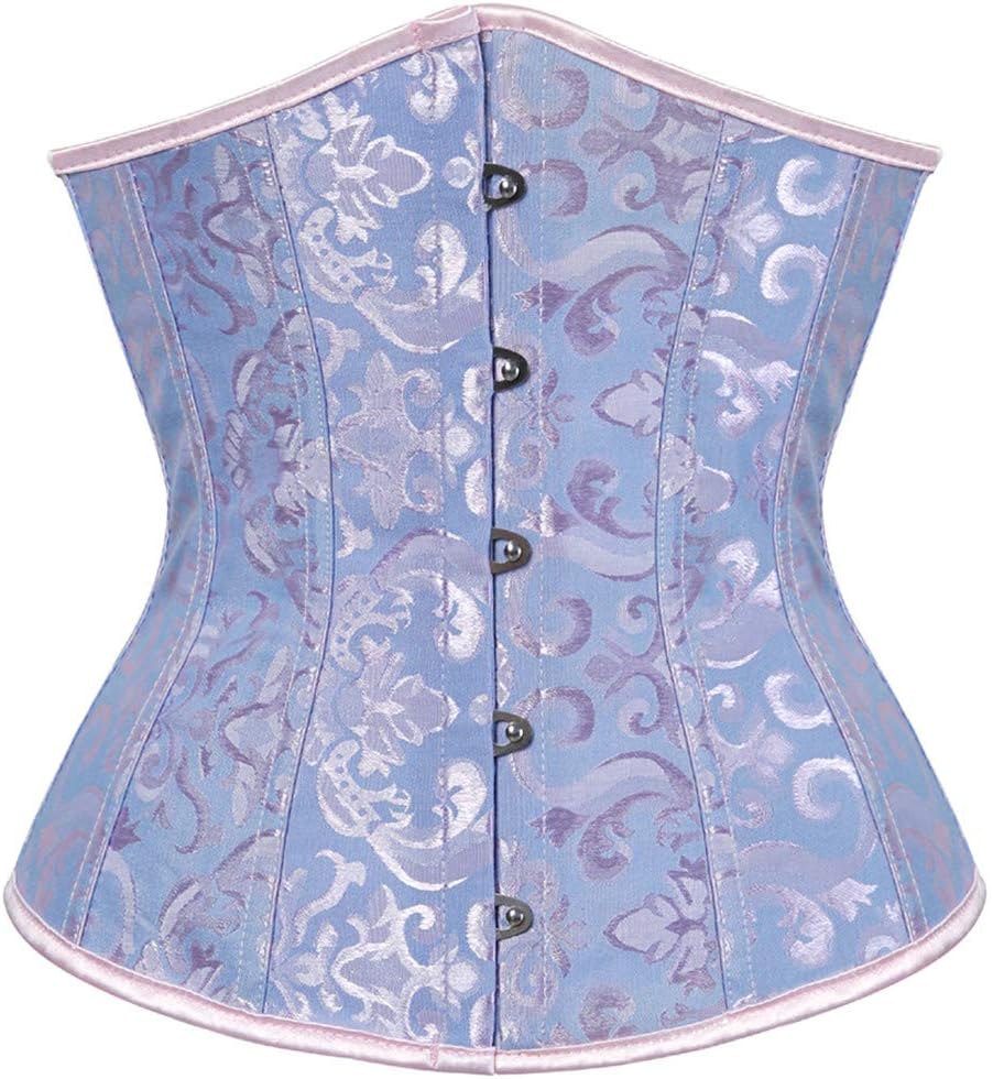 Kranchungel Underbust Corsets for Women Black Corset Top Waist Trainer Fashion Bustier Plus Size Corset