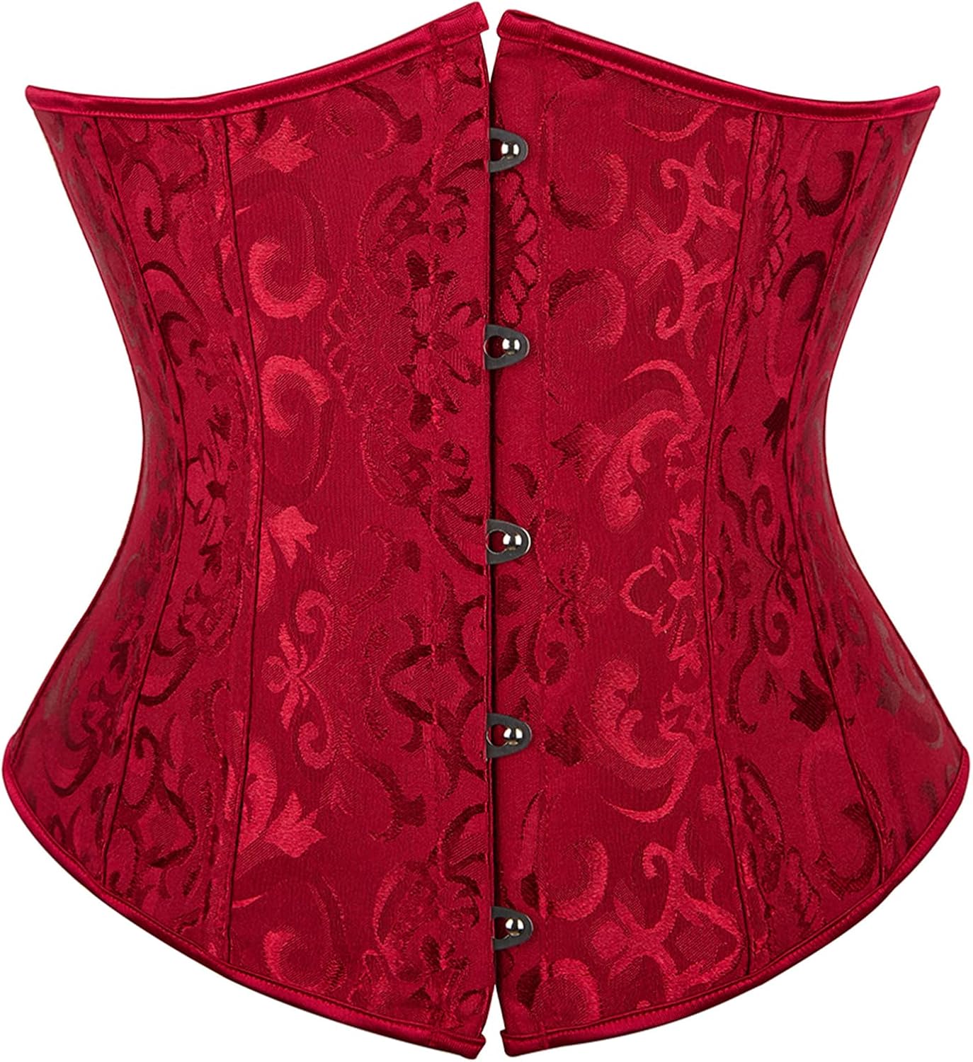Zhitunemi Women's Lace Up Boned Jacquard Brocade Waist Training Underbust Corset
