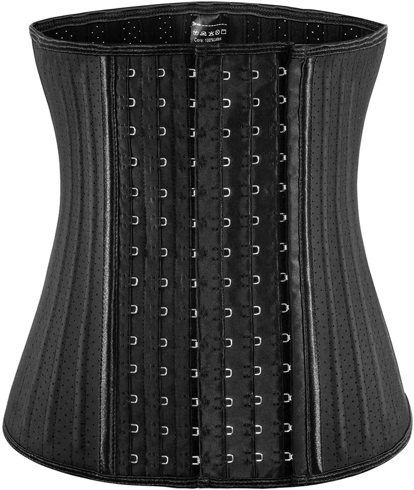 ECOWALSON Waist Trainer for Women Corset Cincher Body Shaper Girdle Trimmer with Steel Bones Extender
