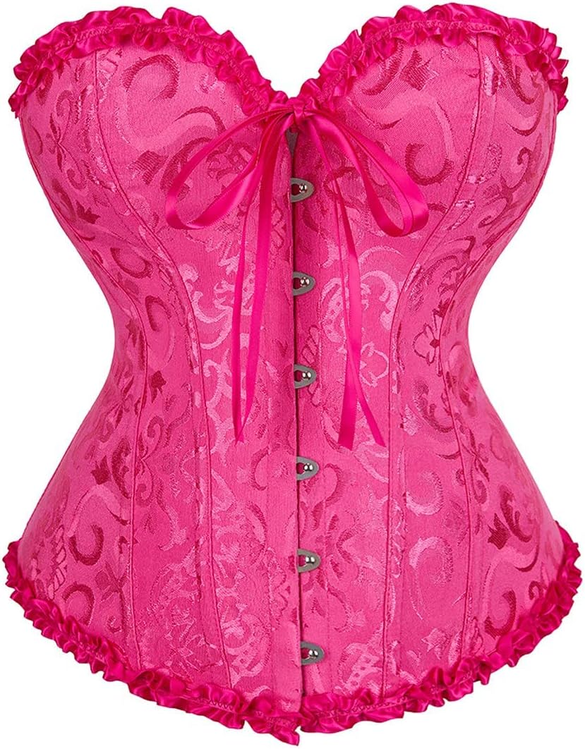 SZIVYSHI Corset Tops for Women, Bustier Shapewear Lingerie, Lace Waist Push Up Bodysuit