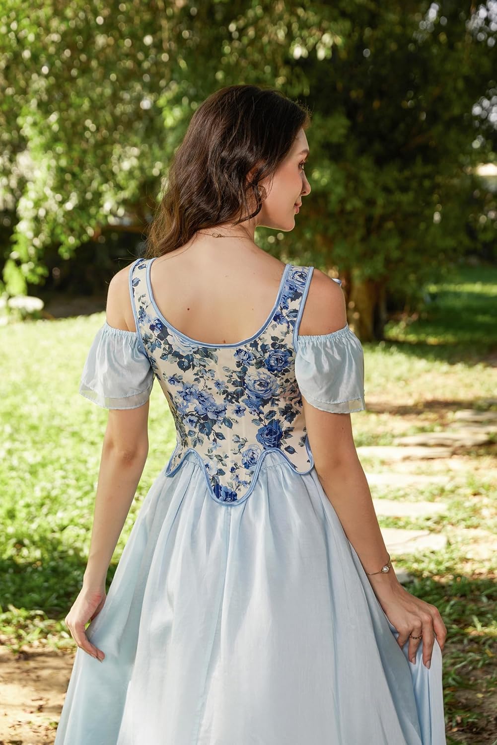 Scarlet Darkness Corset Tops for Women Renaissance Corset Floral Lace Up Bodyshaper Bustier