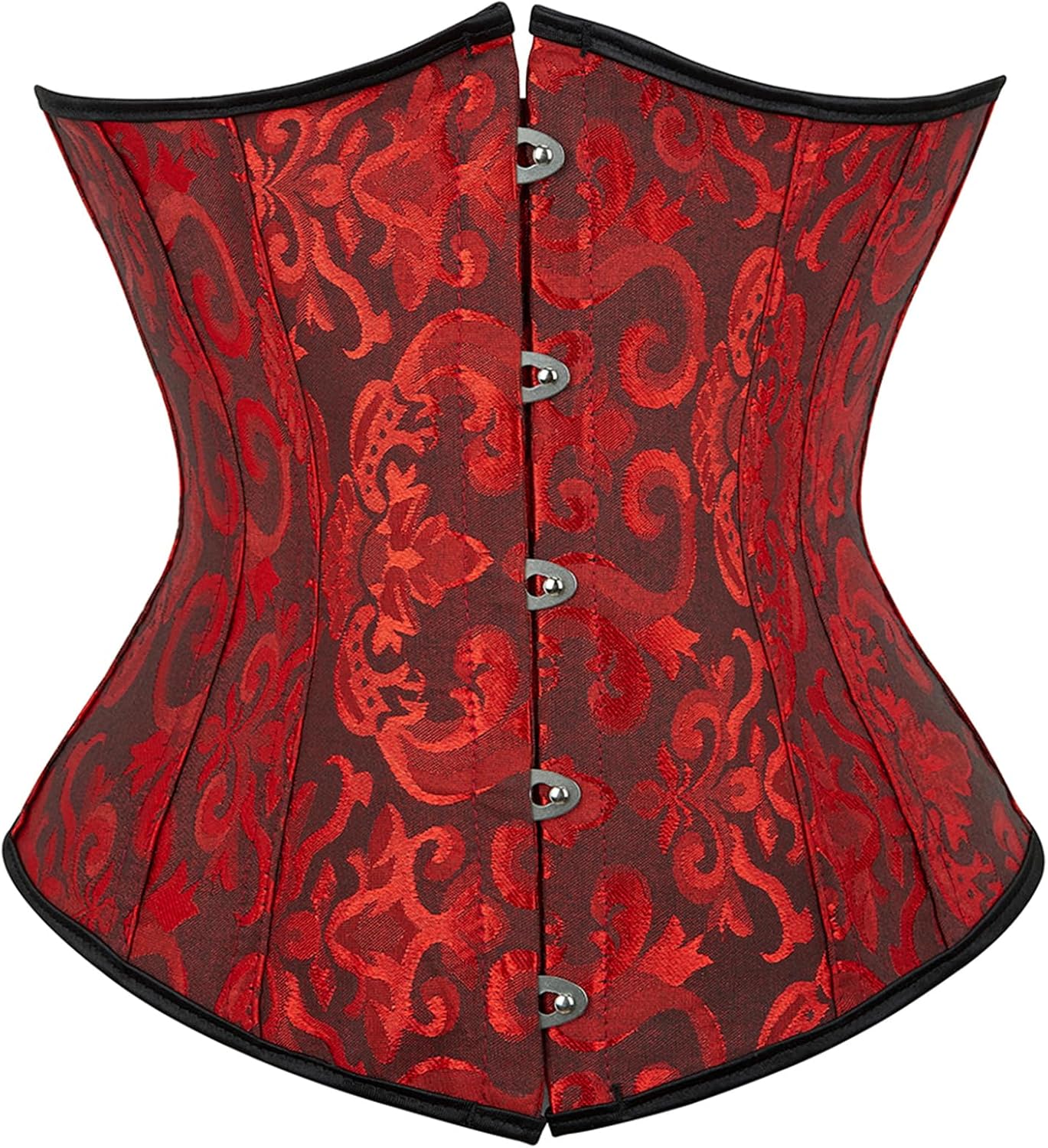 Zhitunemi Women's Lace Up Boned Jacquard Brocade Waist Training Underbust Corset