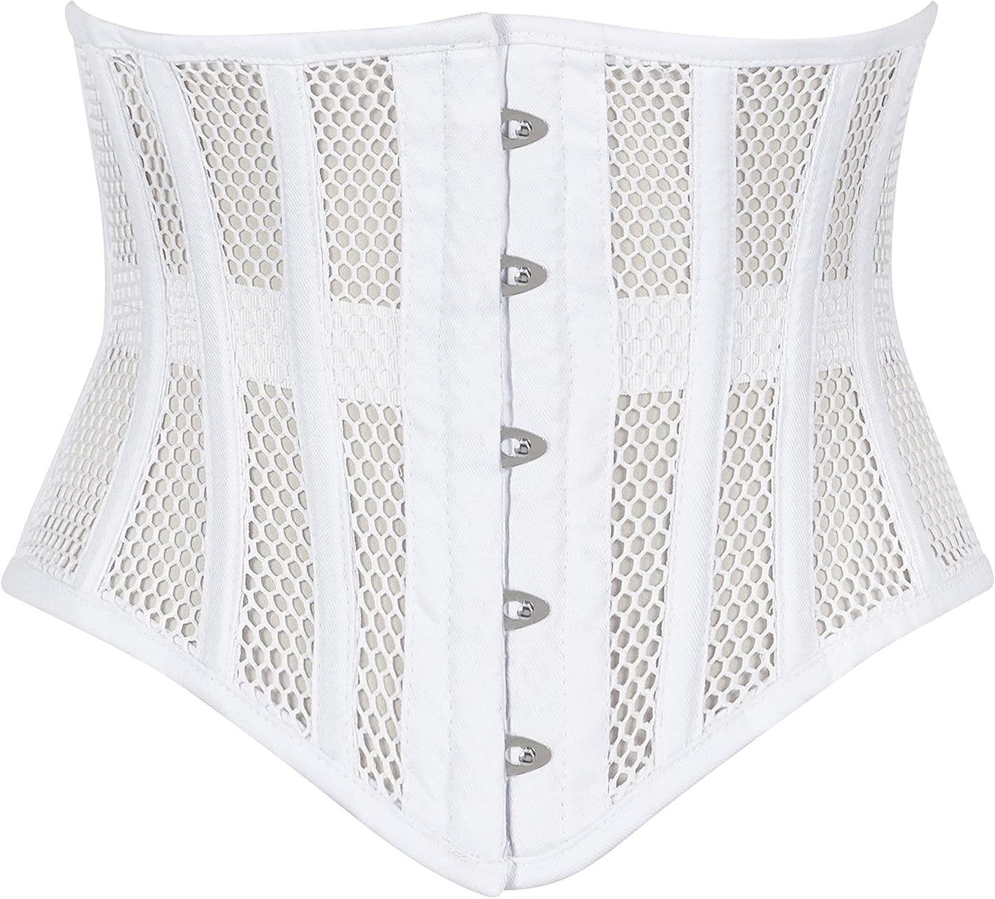 Heavy Duty Underbust Steel Boned Waist Trainer Cincnher Womens Waspie Mesh Corset