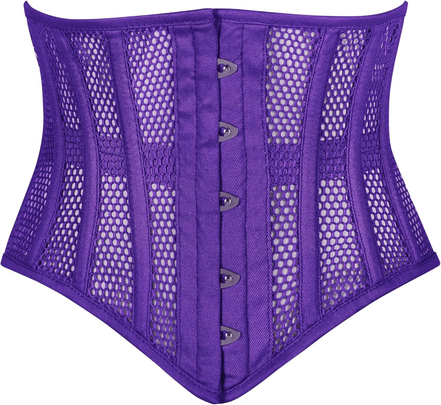 Heavy Duty Underbust Steel Boned Waist Trainer Cincnher Womens Waspie Mesh Corset